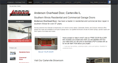 Desktop Screenshot of andersonoverheaddoor.com