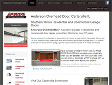 Tablet Screenshot of andersonoverheaddoor.com